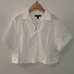 Banana Republic cropped white shirt